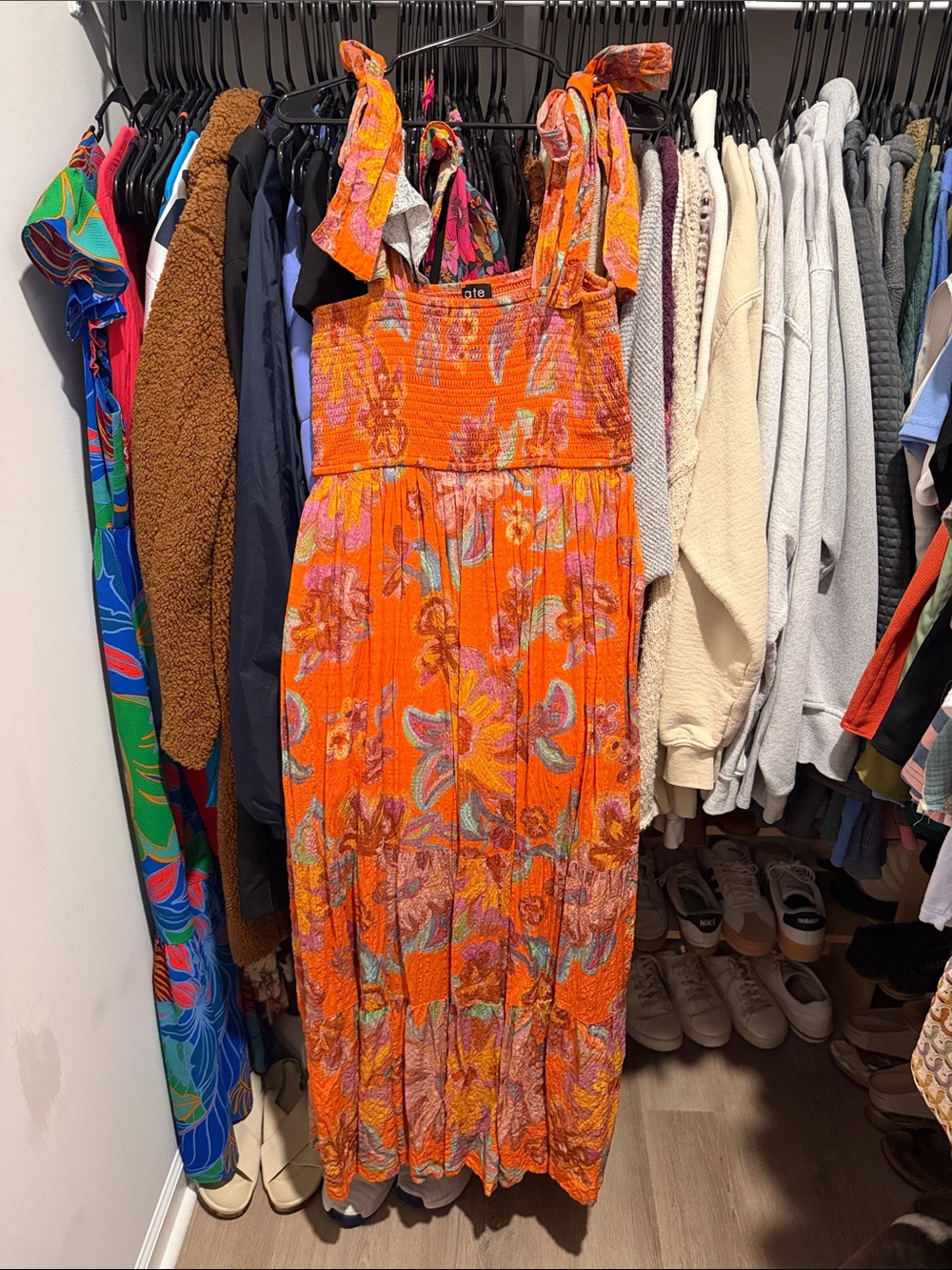 Avara boutique fate orange maxi dress